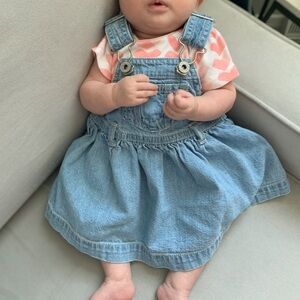 Baby girl Denim overall dress